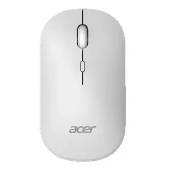 Bezvadu ambidekss peles Acer AMR130 — RF + Bluetooth, 1600 DPI, 4 pogas, Balta