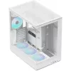 Torņa PC korpuss APNX V2-F-WT-v1, balts, trīs rūdīta stikla paneļi