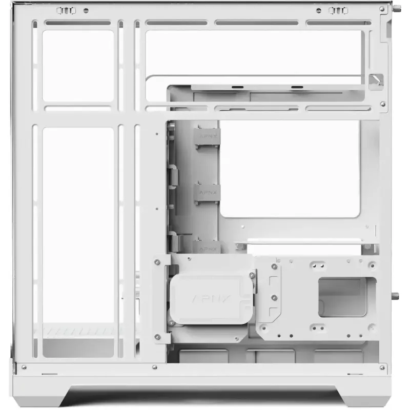 Torņa PC korpuss APNX V2-F-WT-v1, balts, trīs rūdīta stikla paneļi