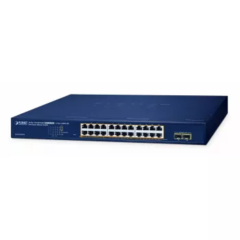 Pārvaldāmais slēdzis PLANET GS-2210-24P2S 24 porti 10/100/1000T PoE 260W