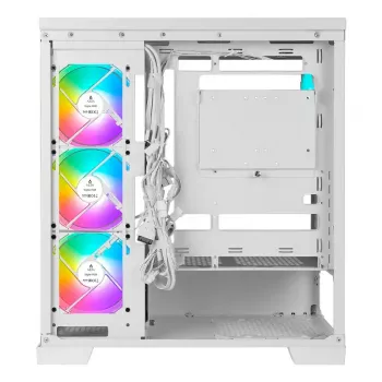 PC Midi Tornis AZZA Cove (CSAZ-570W) — Melns, ATX/Micro-ITX/ITX, 3x120mm sānu ventilatori, 1x120mm aizmugures ventilators, atbalsta 2.5 inch un 3.5 inch diskus
