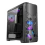 PC korpuss AZZA STORM ARGB Full Tower — Melns, ATX/Micro-ATX/EATX, 2x 3.5 inch + 6x 2.5 inch sloti, ARGB ventilatori priekšā un aizmugurē