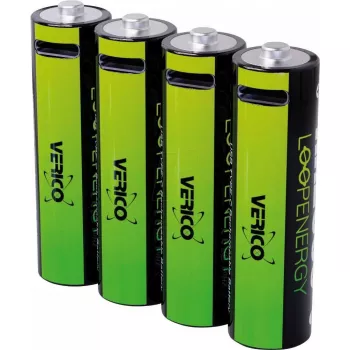 VERICO LoopEnergy AA2550 uzlādējamas Li-Ion AA baterijas ar USB-C 4 iepakojumā