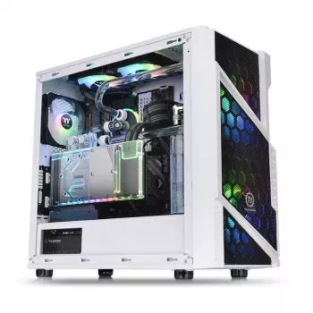 PC korpuss Thermaltake Commander C31 TG Snow ARGB Edition Midi Tower Melns, Balts