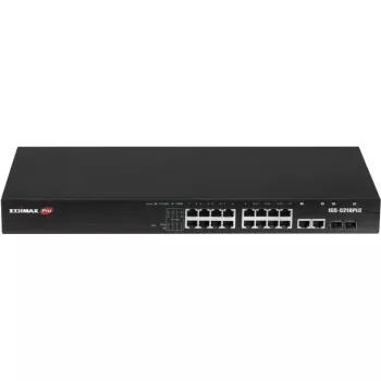 EDIMAX IGS-5218PLC — rūpnieciskais Gigabit slēdzis, 18 porti + 2 RJ45/SFP kombo