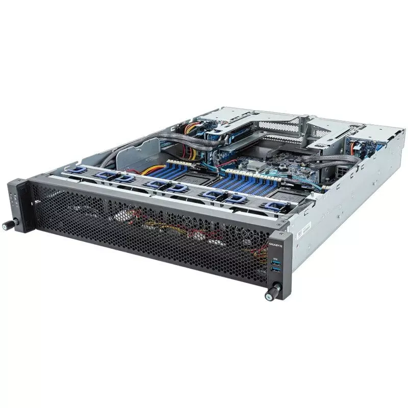 Datora korpuss Gigabyte Barebone E283-SS90-AAV1 Rack Server 2U Melns