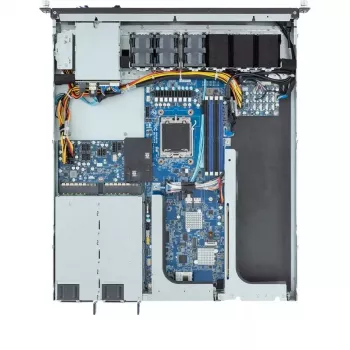 Rack serveris 1U GIGABYTE E133-C10-AAG1 — ligzda AM5, AMD EPYC 4004 atbalsts, 4x DDR5 DIMM, 800W 80 PLUS Titanium barošanas bloks