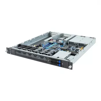 Rack serveris 1U GIGABYTE E133-C10-AAG1 — ligzda AM5, AMD EPYC 4004 atbalsts, 4x DDR5 DIMM, 800W 80 PLUS Titanium barošanas bloks