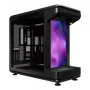 PC pilna torņa korpuss Cooler Master MasterFrame 360 STAGE LCD — Melns/Caurspīdīgs, 15.6 collu (39.6 cm) 1920×1080 LCD, ATX barošanas bloks, atbalsta 120/140/180/200 mm ventilatorus, 120–360 mm radiatorus