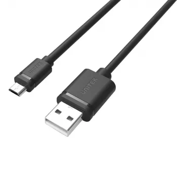 USB kabelis UNITEK Y-C454GBK 0.5m USB A Micro-USB B Melns