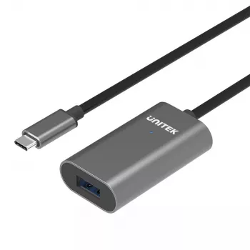 USB Kabelis UNITEK U304A USB 3.2 Gen 1 5m USB-C uz USB-A Pelēks