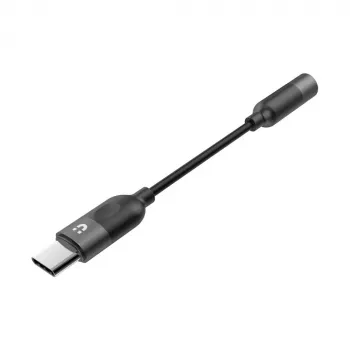 Mobilā telefona kabelis UNITEK M1204A USB C uz 3.5mm Melns 0.1m