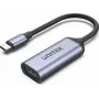 USB-C uz HDMI adapteris Unitek V1416B, pelēks, viena porta video izvade