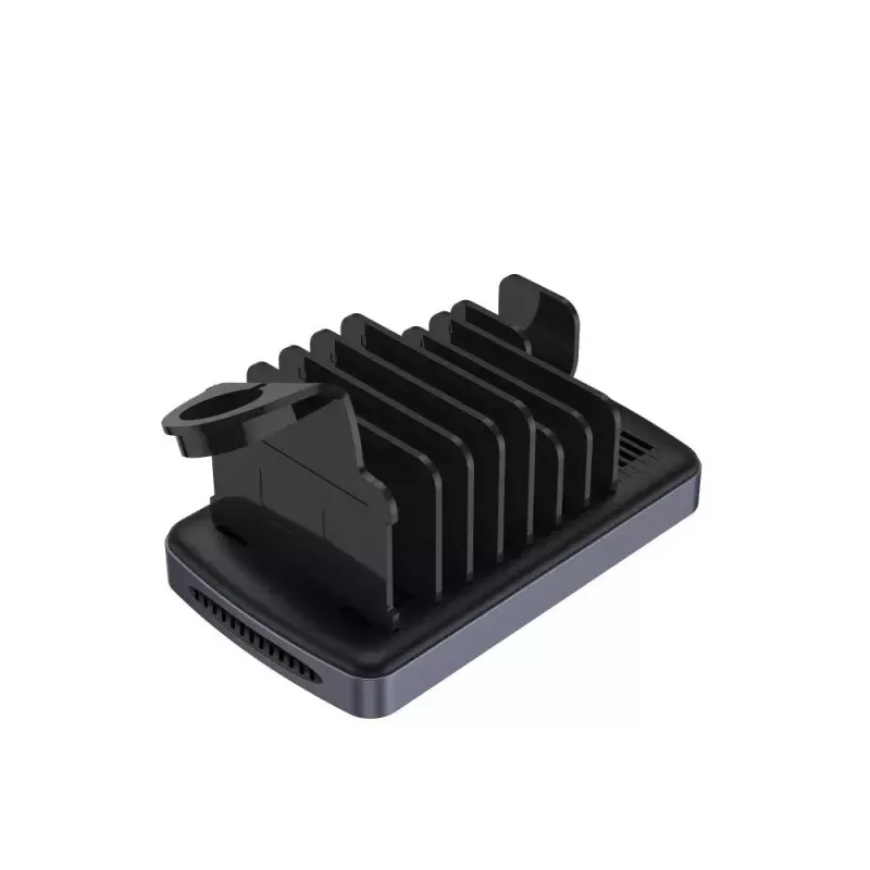 Unitek P1207B uzlādes stacija, 3x USB-A 20W + 3x USB-C PD 60W, 80 W, melna
