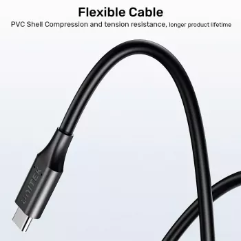 Strāvas kabelis UNITEK C14115BK-1.8M USB-C uz DC 1.8m 20V 3.25A