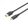 Strāvas kabelis UNITEK C14115BK-1.8M USB-C uz DC 1.8m 20V 3.25A
