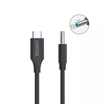 Strāvas kabelis UNITEK C14117BK-1.8M USB-C DC 1.8m 20V 3.25A