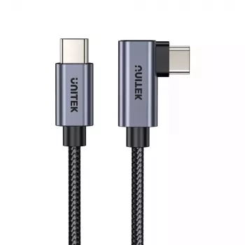USB kabelis UNITEK C14123BK-1M 1m USB 2.0 Melns Pelēks