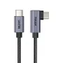 USB kabelis UNITEK C14123BK-3M USB 2.0 USB-C 3m Melns Pelēks