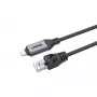 Tīkla kabelis UNITEK C18148AGY01-5M USB-C uz RJ45 Cat6 5m Melns