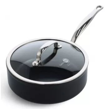 Universāla panna GreenPan Barcelona Pro apaļa 240 mm, melna, 1.77 kg, bez PFAS