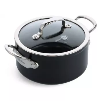 GreenPan Barcelona Pro kastrolis, 24 cm, melns