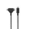 Native Union Belt Cable Duo USB-C uz USB-C / Lightning kabelis, 1,5 m, zaļš