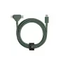 Native Union Belt Cable Duo USB-C uz USB-C / Lightning kabelis, 1,5 m, zaļš