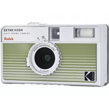 Filmu tālmēra kamera Kodak Ektar H35N svītraina zaļa RK0303, 35mm, manuāla vadība