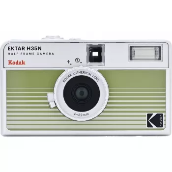 Filmu tālmēra kamera Kodak Ektar H35N svītraina zaļa RK0303, 35mm, manuāla vadība