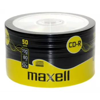 MAXELL 624036 — CD-R diski 700 MB, 52x, 50 gab. iepakojums