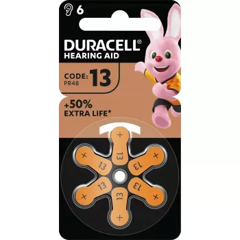 Dzirdes aparāta baterija Duracell EasyTab 13 (PR48) 6 iepakojums