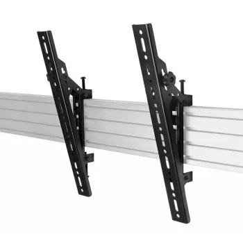 Plakanā paneļa stiprinājuma roka B-TECH SYSTEM X VESA 400 ar slīpumu BT8390, melna, 70 kg slodze