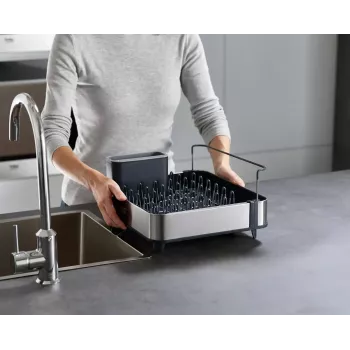 Trauku žāvētājs Joseph Joseph Extend Steel Expandable Black Nerūsējošs tērauds 527mm