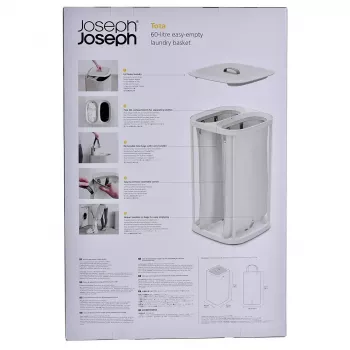 Veļas grozs Joseph Joseph Tota 60L Ecru – 60 litru ietilpība, ventilējams augstais grozs