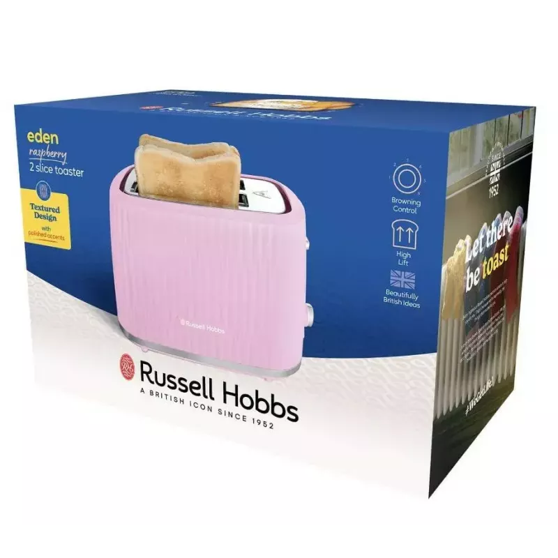 Toasteris Russell Hobbs 27372-56 2 šķēles 800 W Rozā Nerūsējošais Tērauds