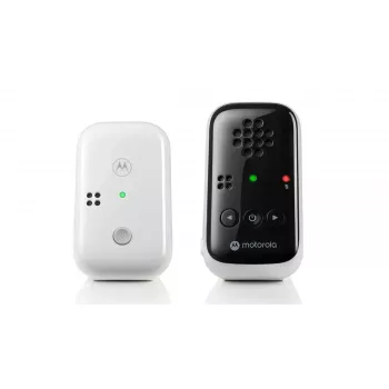 Baby audio monitors MOTOROLA PIP10 Balts-Melns 2.4 GHz diapazons