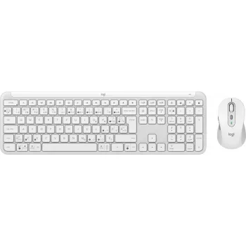 Logitech MK950 Signature Slim Combo bezvadu tastatūra un pele, QWERTY Dāņu/Somu/Norvēģu/Zviedru, Balta