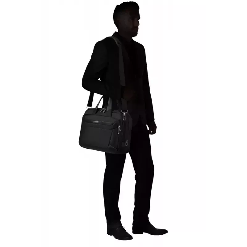 Briﬁtis Samsonite PRO-DLX 6 39.6 cm Paplašināms Melns