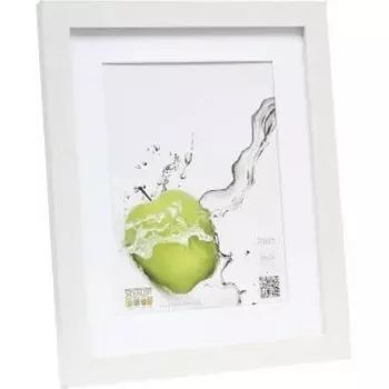 Foto rāmis Deknudt S66KF1 P1 18x24 koks balts ar pasepartū