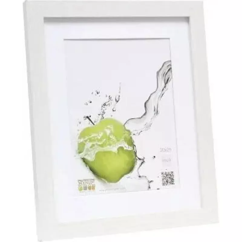 Foto rāmis Deknudt S66KF1 P1 18x24 koks balts ar pasepartū