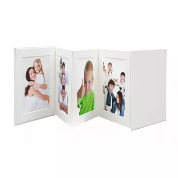 Fotoalbums Deknudt Leporello Balts 8 lapas 13 x 18 cm
