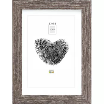 Foto rāmis Deknudt S66KH3 Wood Grey Oak 18x24 cm ar paspartū