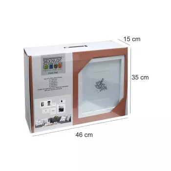 Fotorāmju komplekts Deknudt S46YK1 Balts MDF Stikls Koks