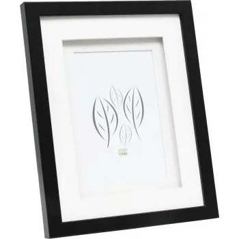 Foto rāmis ar dubulto paspartū Deknudt S65KK2 Melns 13x13 cm