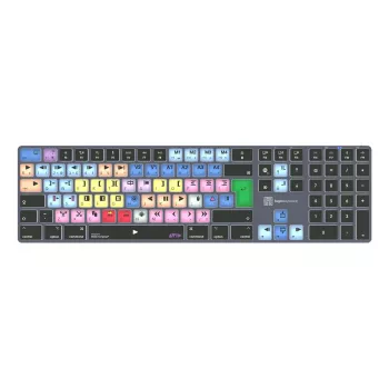 Pilnizmēra Bluetooth tastatūra LogicKeyboard LKB-MCOM4-TM — QWERTY vācu izkārtojums, 109 taustiņi, Grey Titanium