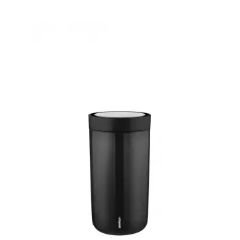 Stelton To Go Click 200 ml Melns Nerūsējošā Tērauda Ceļojumu Krūze