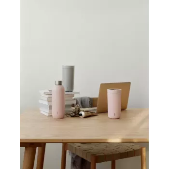 Termokrūze Stelton To Go Click 400 ml Pelēka Nerūsējošā tērauda vāks Polipropilēna iekšpuse 72×80 mm