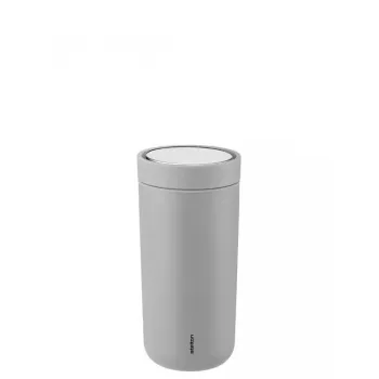 Termokrūze Stelton To Go Click 400 ml Pelēka Nerūsējošā tērauda vāks Polipropilēna iekšpuse 72×80 mm