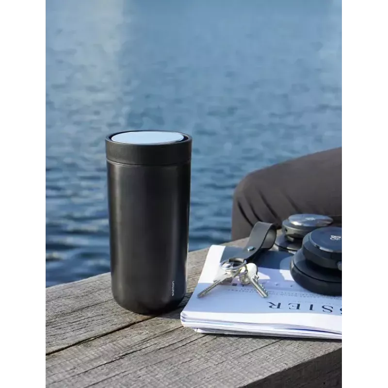 Stelton To Go Click 400 ml Melns Nerūsējošais Tērauds Polipropilēns